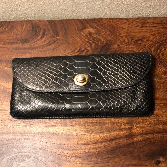 Hobo leather snakeskin clutch/wallet/cardholder - Picture 1 of 10
